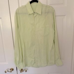 120% Lino Pale Green Shirt